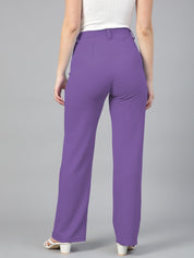KOTTY Regular Fit Women Purple Trousers 