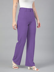KOTTY Regular Fit Women Purple Trousers 