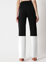 KOTTY Women's Straight Leg High-Rise Stylish Designer Trousers