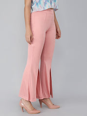 KOTTY Flared Women Pink Trousers 