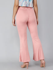 KOTTY Flared Women Pink Trousers 
