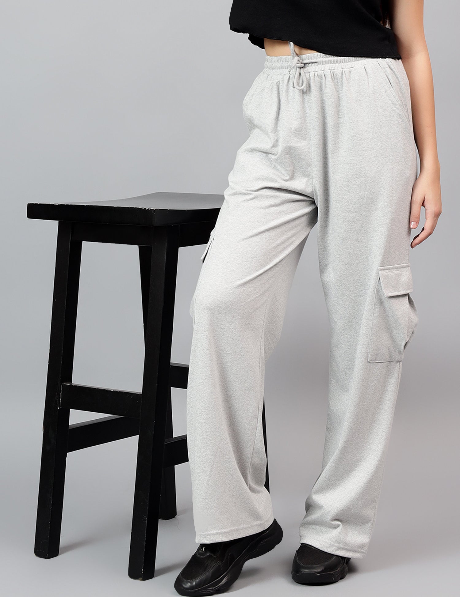 KOTTY Regular Fit Women Grey Trousers 