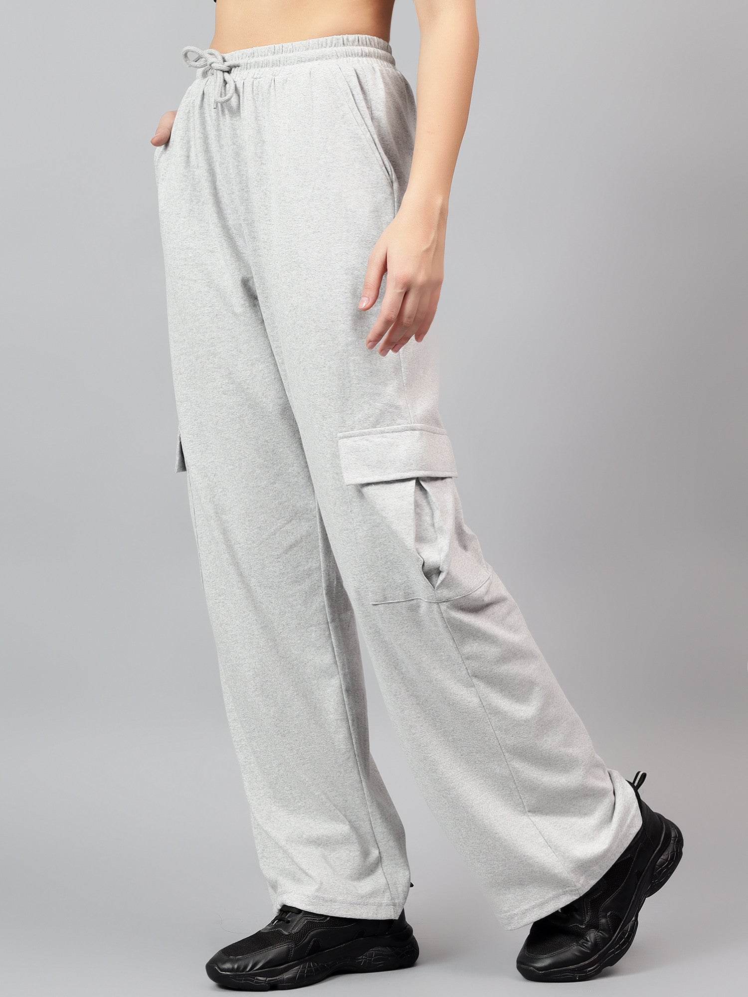 KOTTY Regular Fit Women Grey Trousers 