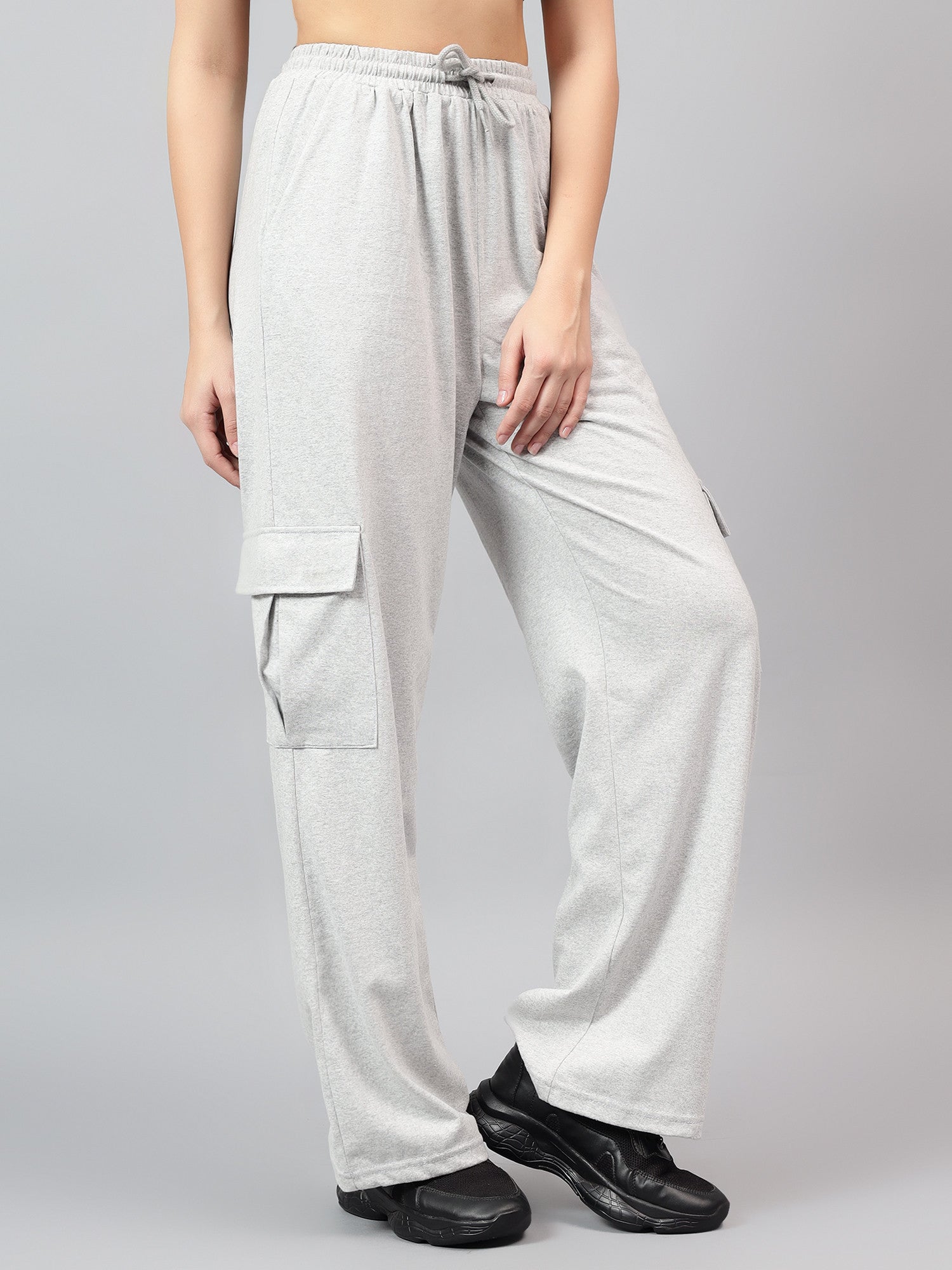 KOTTY Regular Fit Women Grey Trousers 