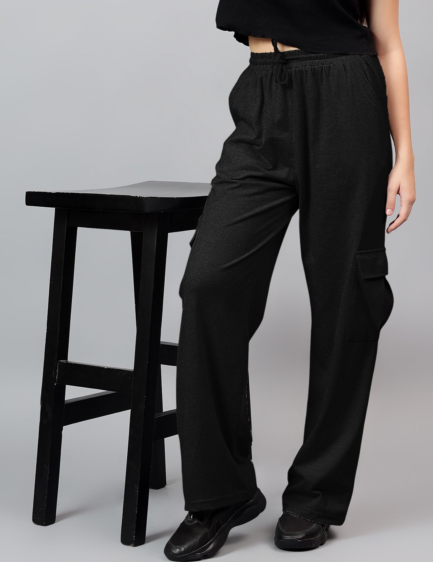 KOTTY Regular Fit Women Black Trousers 
