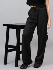 KOTTY Regular Fit Women Black Trousers 
