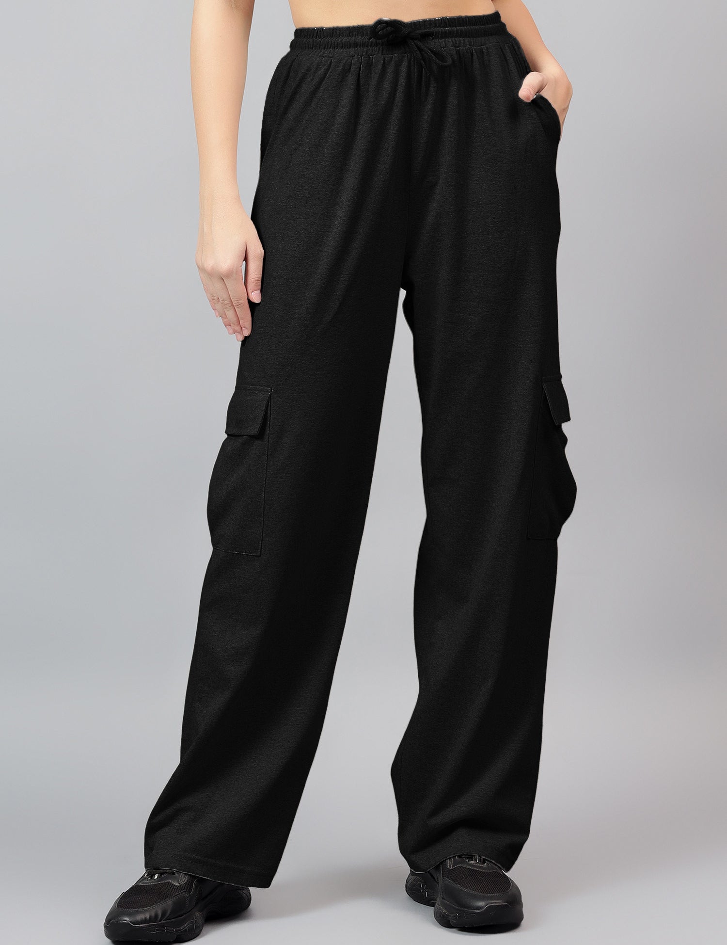 KOTTY Regular Fit Women Black Trousers 