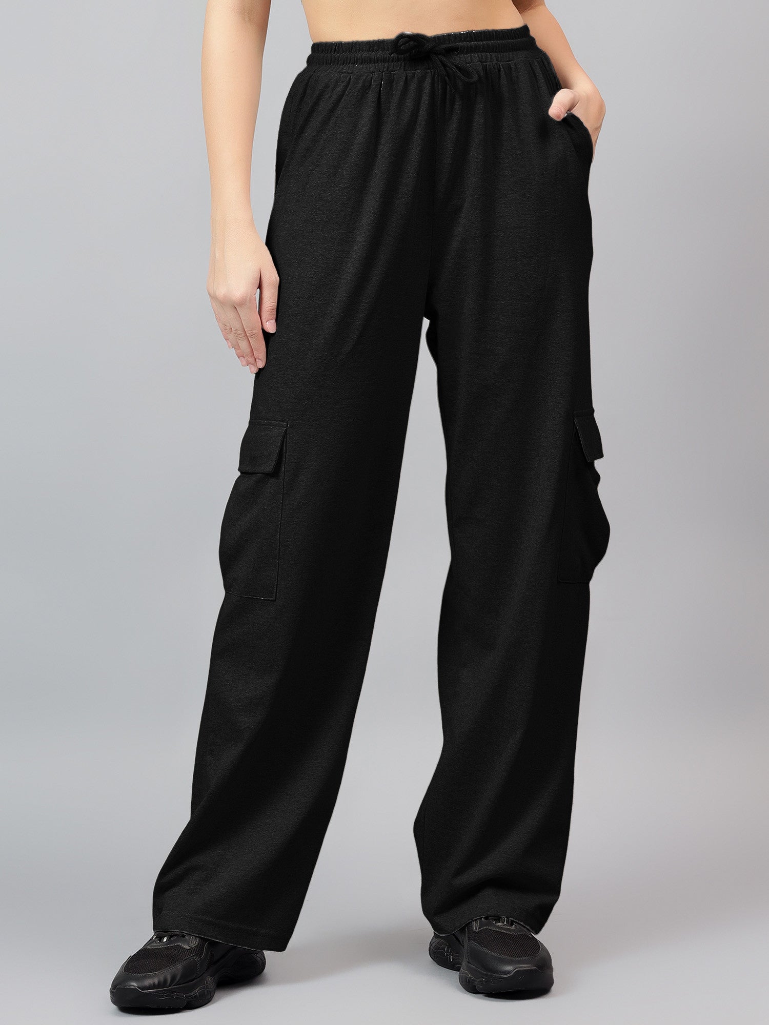 KOTTY Regular Fit Women Black Trousers 