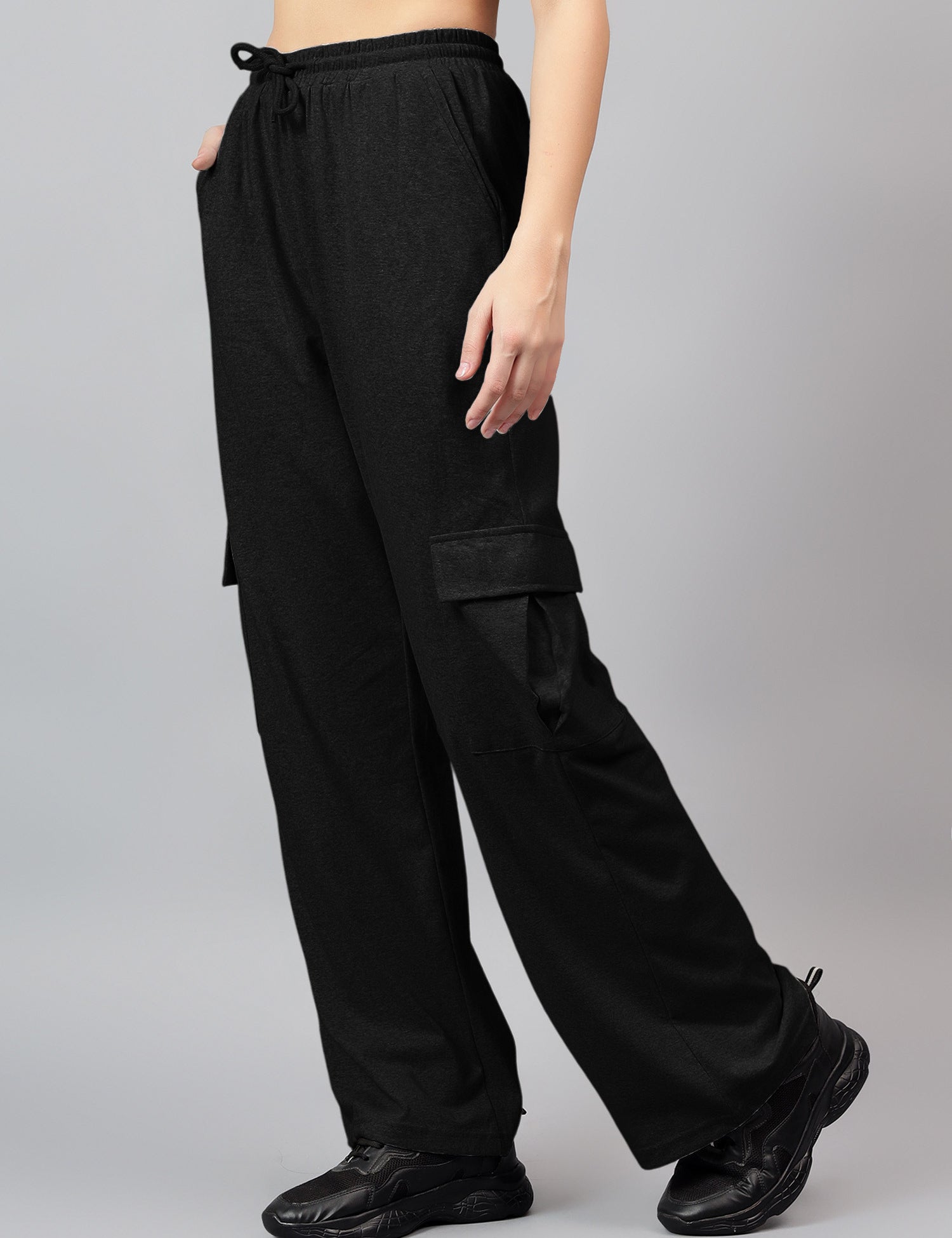 KOTTY Regular Fit Women Black Trousers 