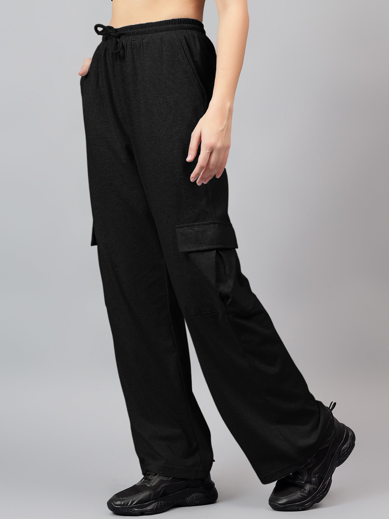 KOTTY Regular Fit Women Black Trousers 