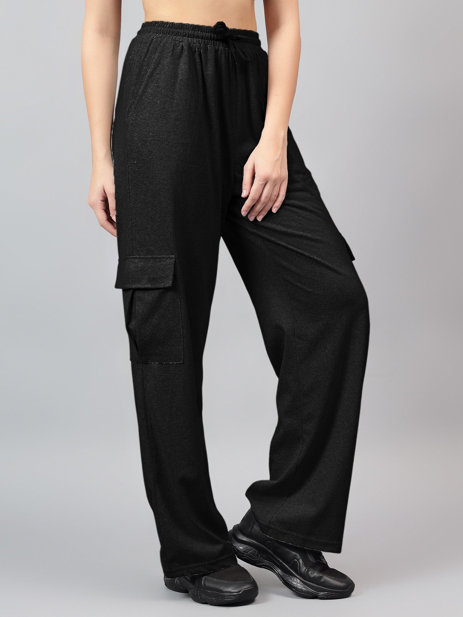 KOTTY Regular Fit Women Black Trousers 