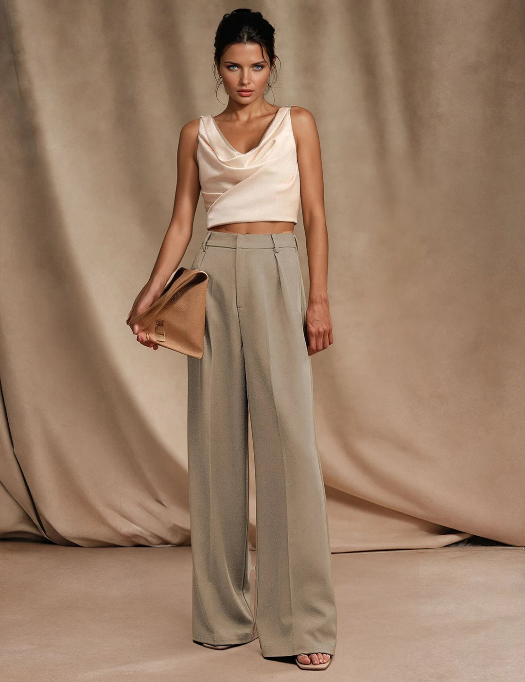 KOTTY Straight Fit Women Beige Trousers 