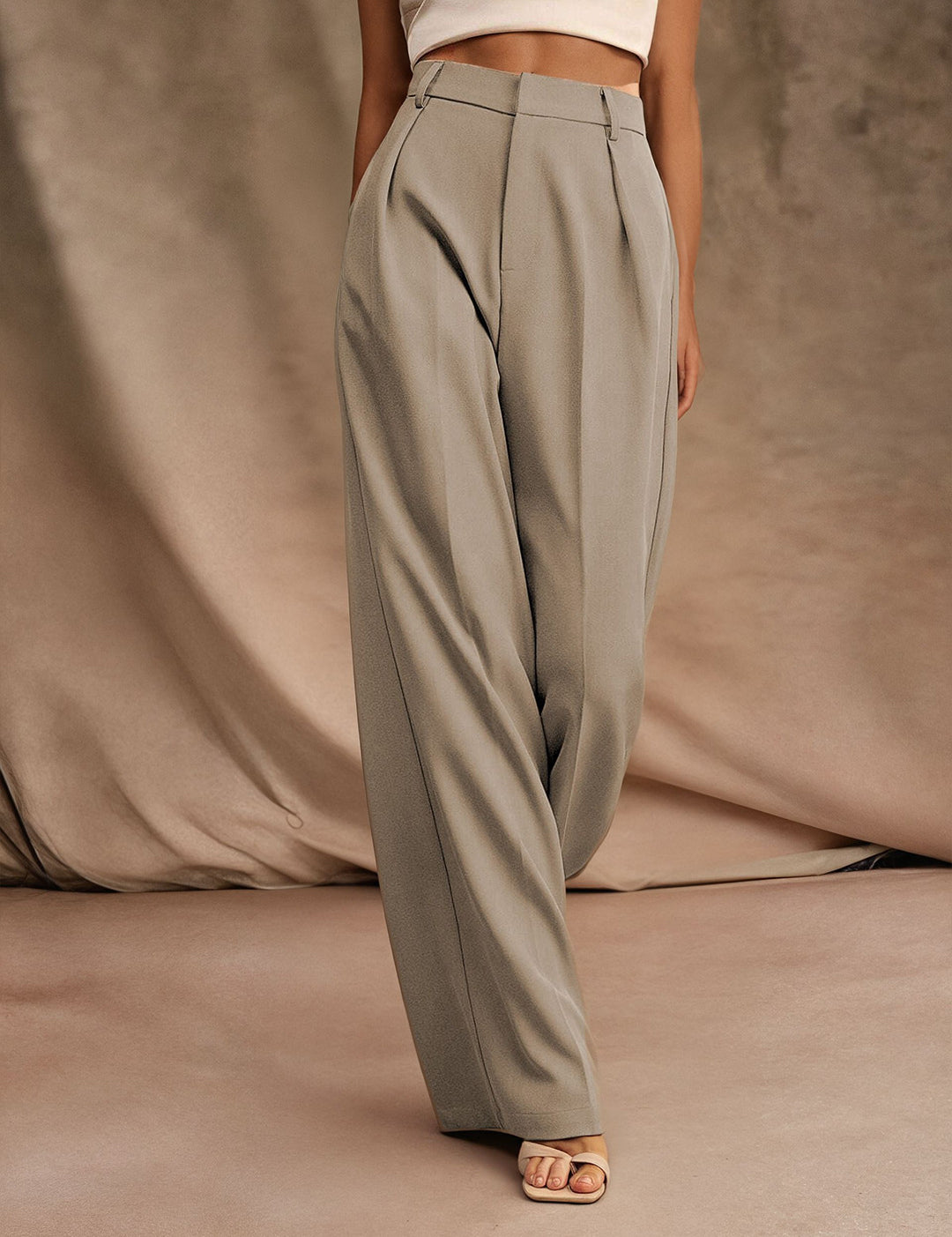 KOTTY Straight Fit Women Beige Trousers 