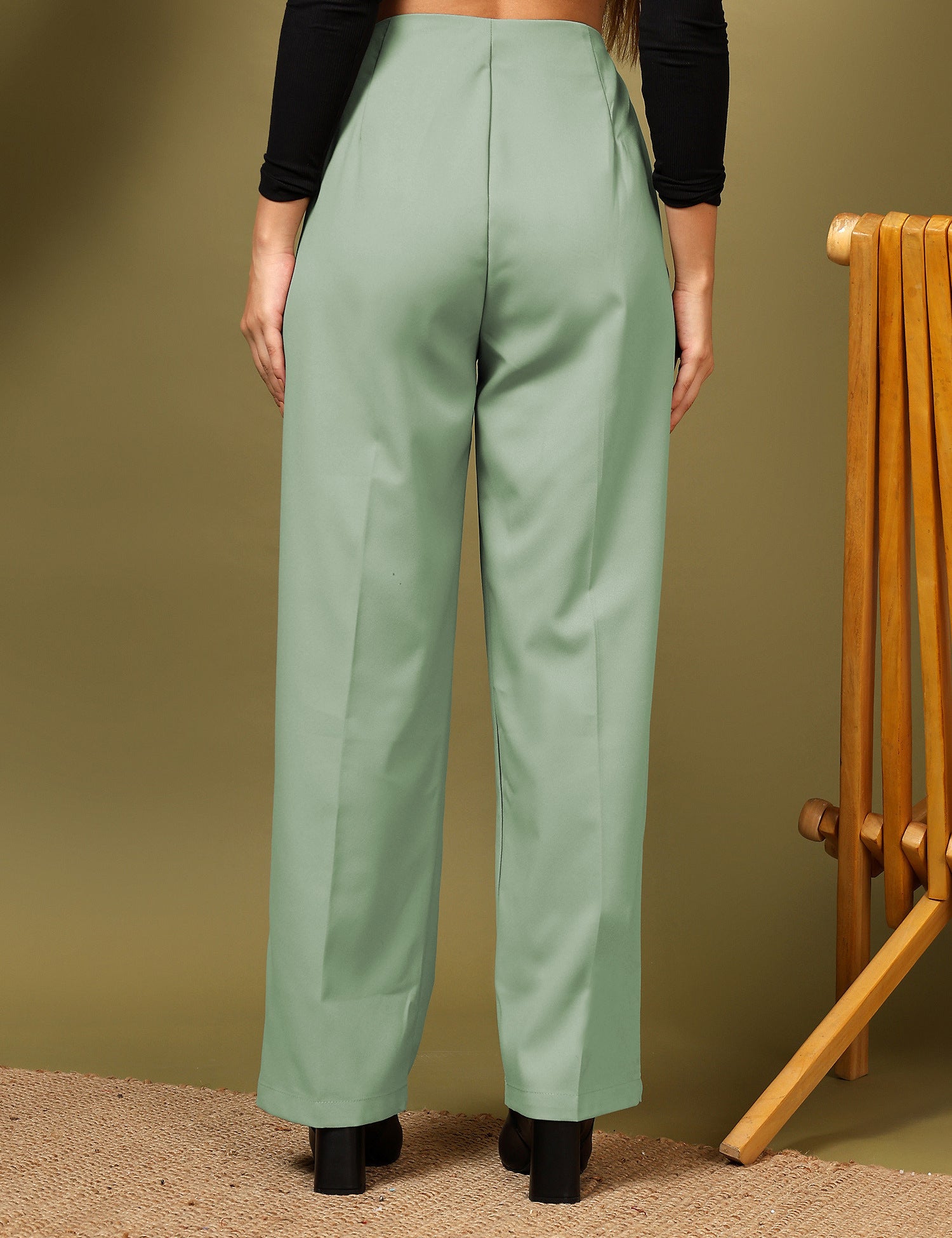 KOTTY Regular Fit Women Light Green Trousers 
