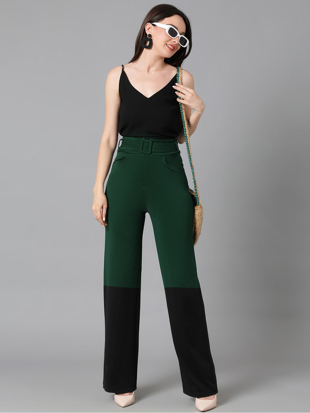 KOTTY Straight Fit Women Multicolor Trousers 