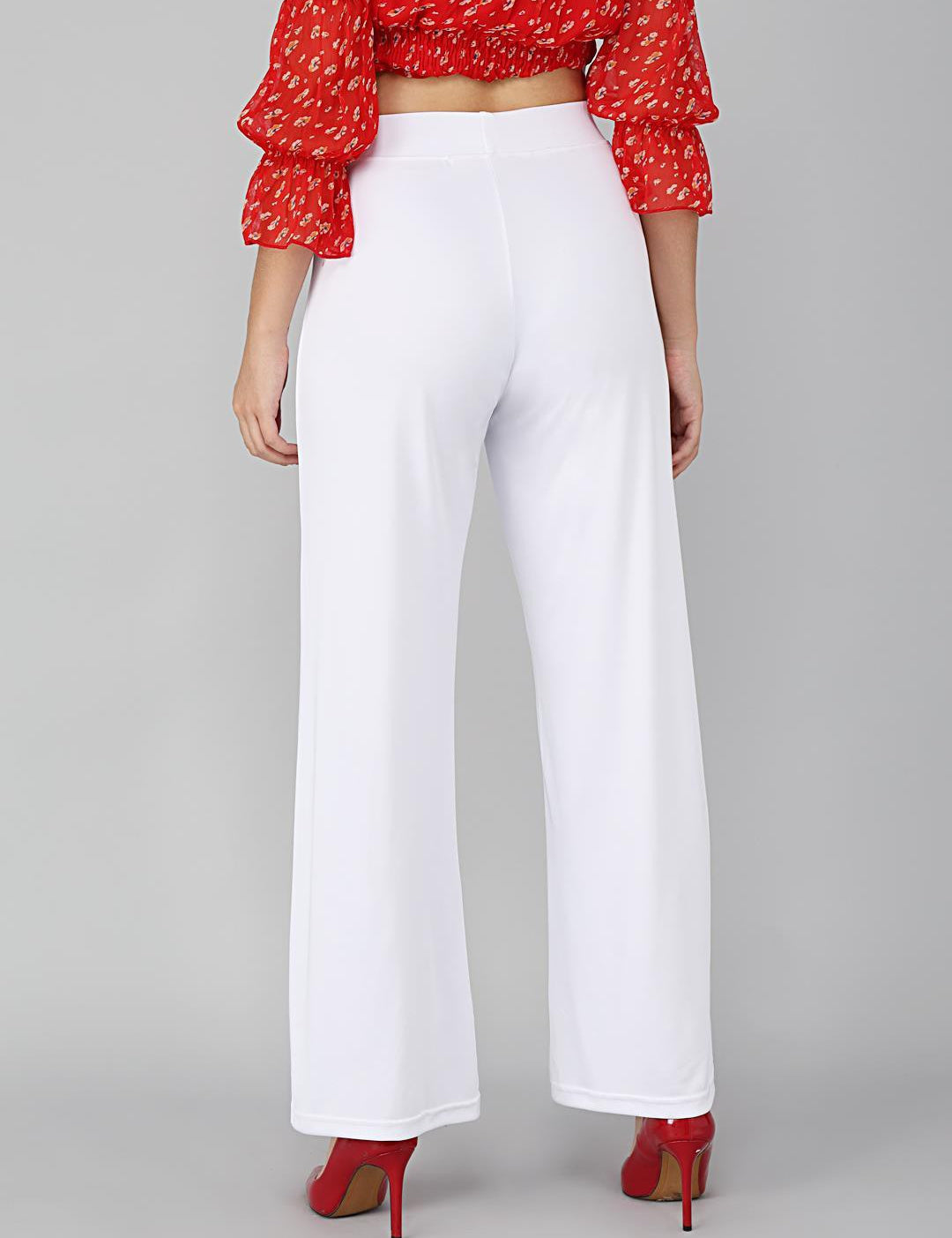 KOTTY Womens Solid Attractive High Rise Pant