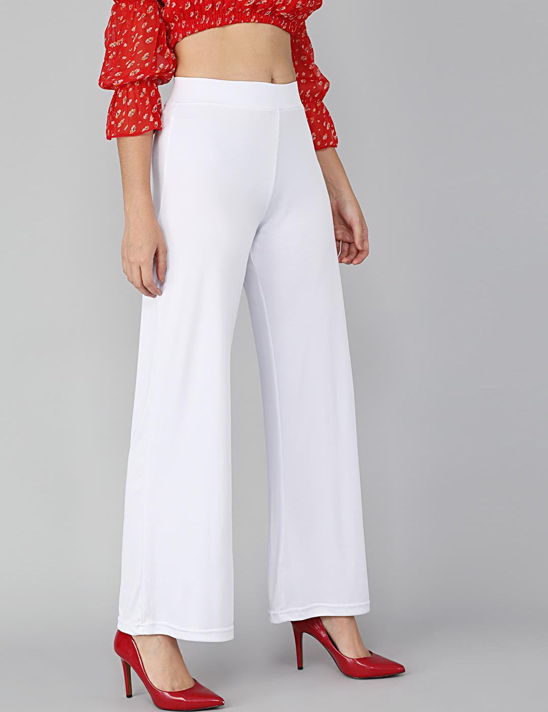 KOTTY Womens Solid Attractive High Rise Pant