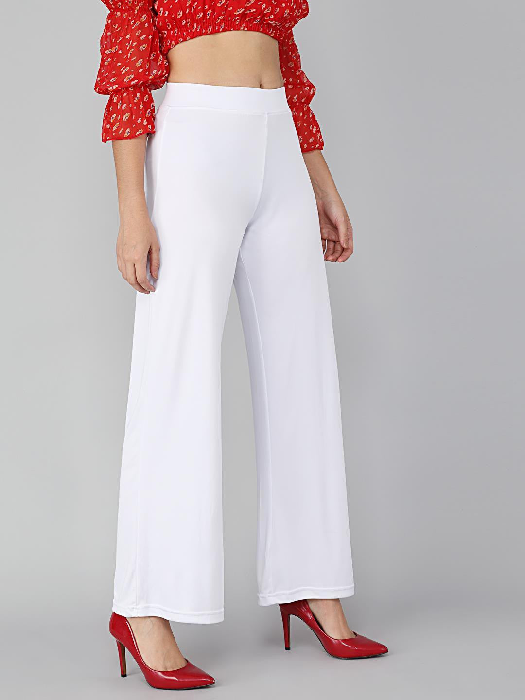 KOTTY Womens Solid Attractive High Rise Pant