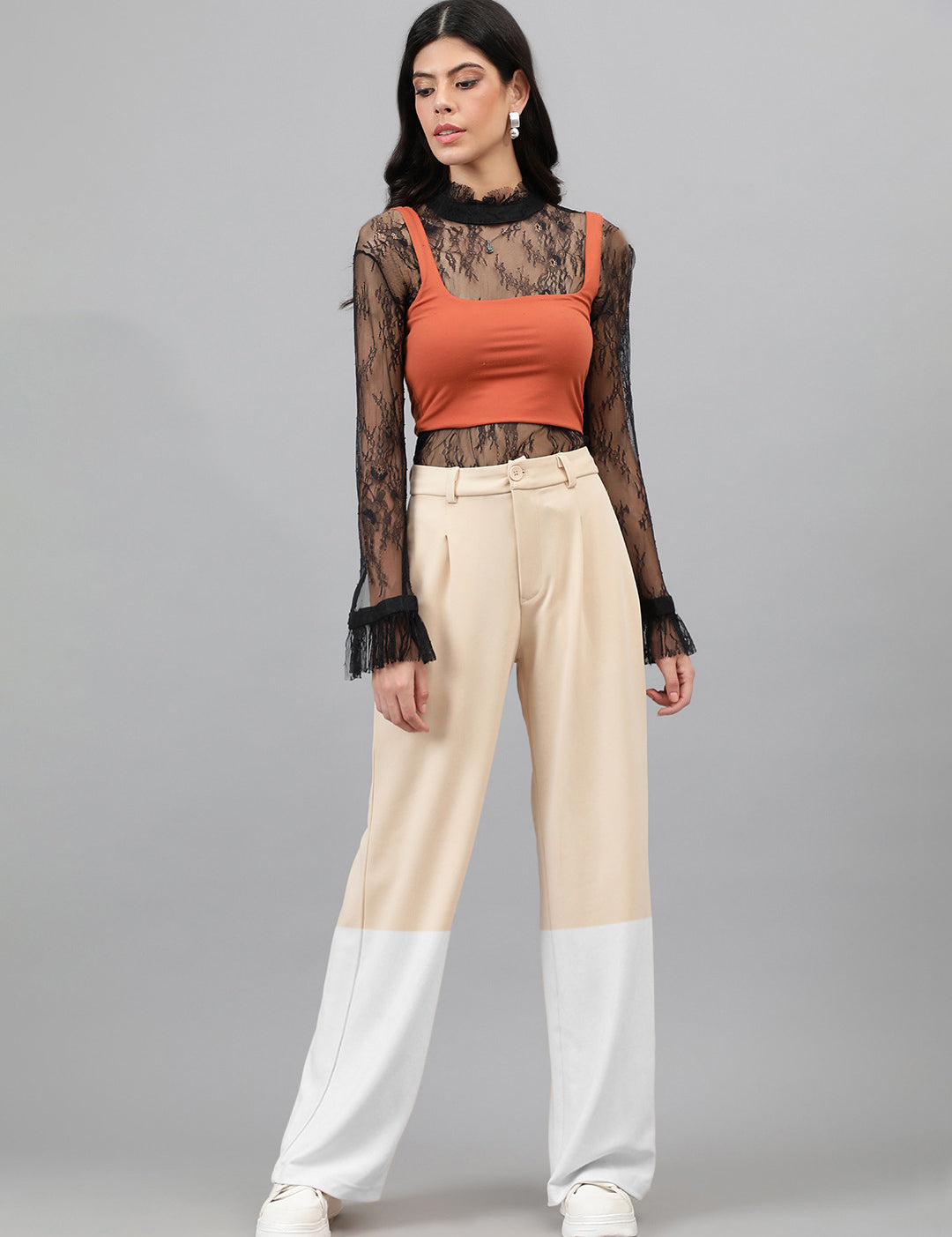 KOTTY Straight Fit Women Multicolor Trousers 