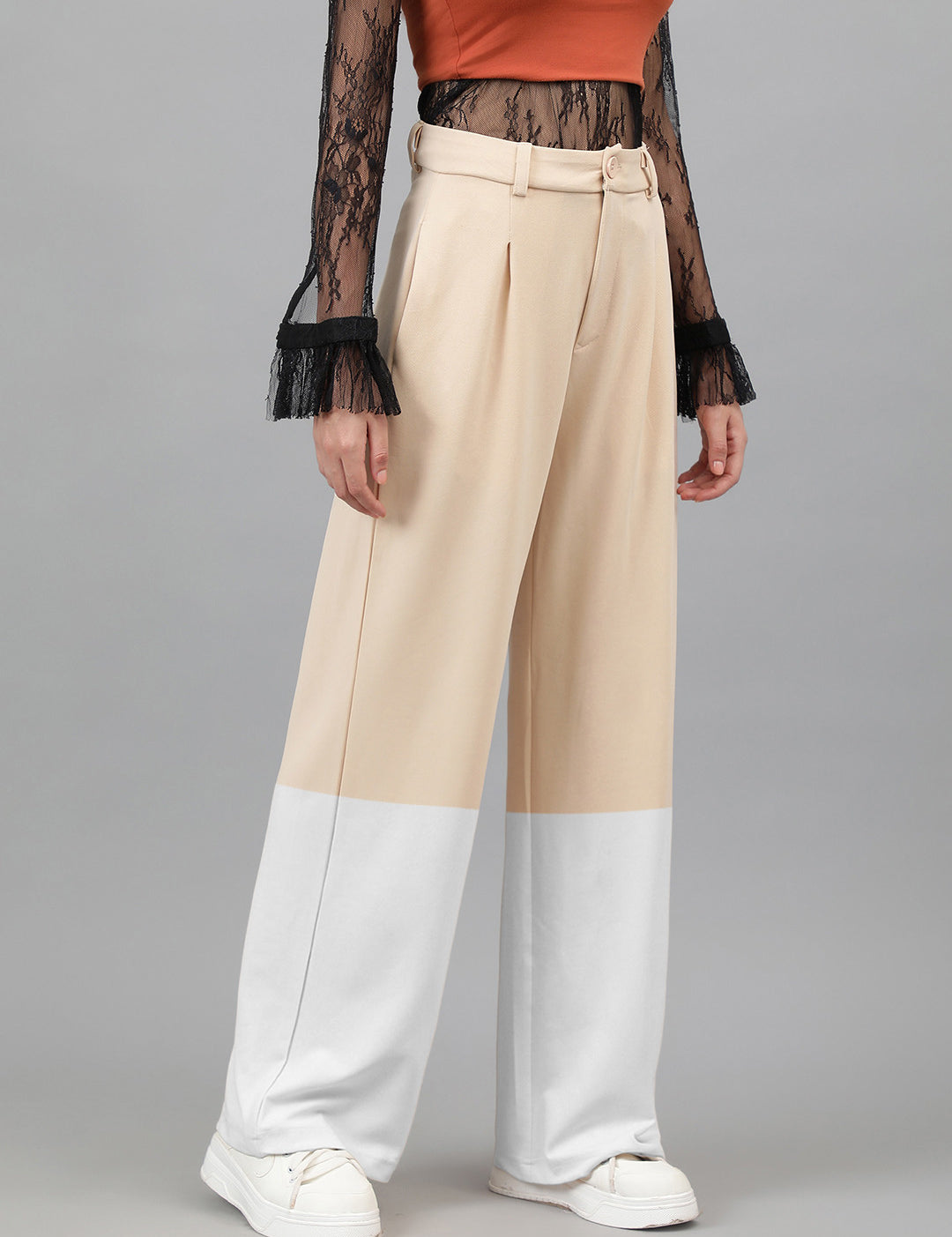 KOTTY Straight Fit Women Multicolor Trousers 