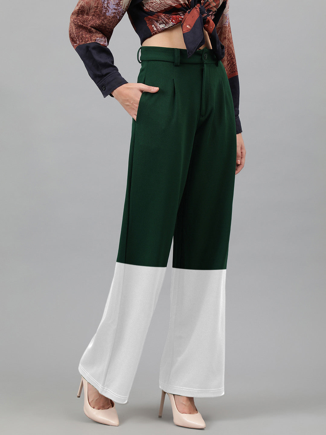 KOTTY Straight Fit Women Multicolor Trousers 