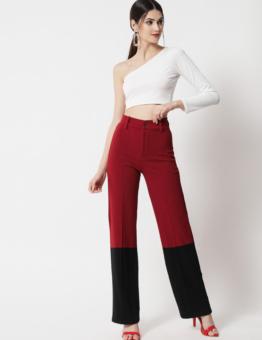 KOTTY Straight Fit Women Multicolor Trousers 