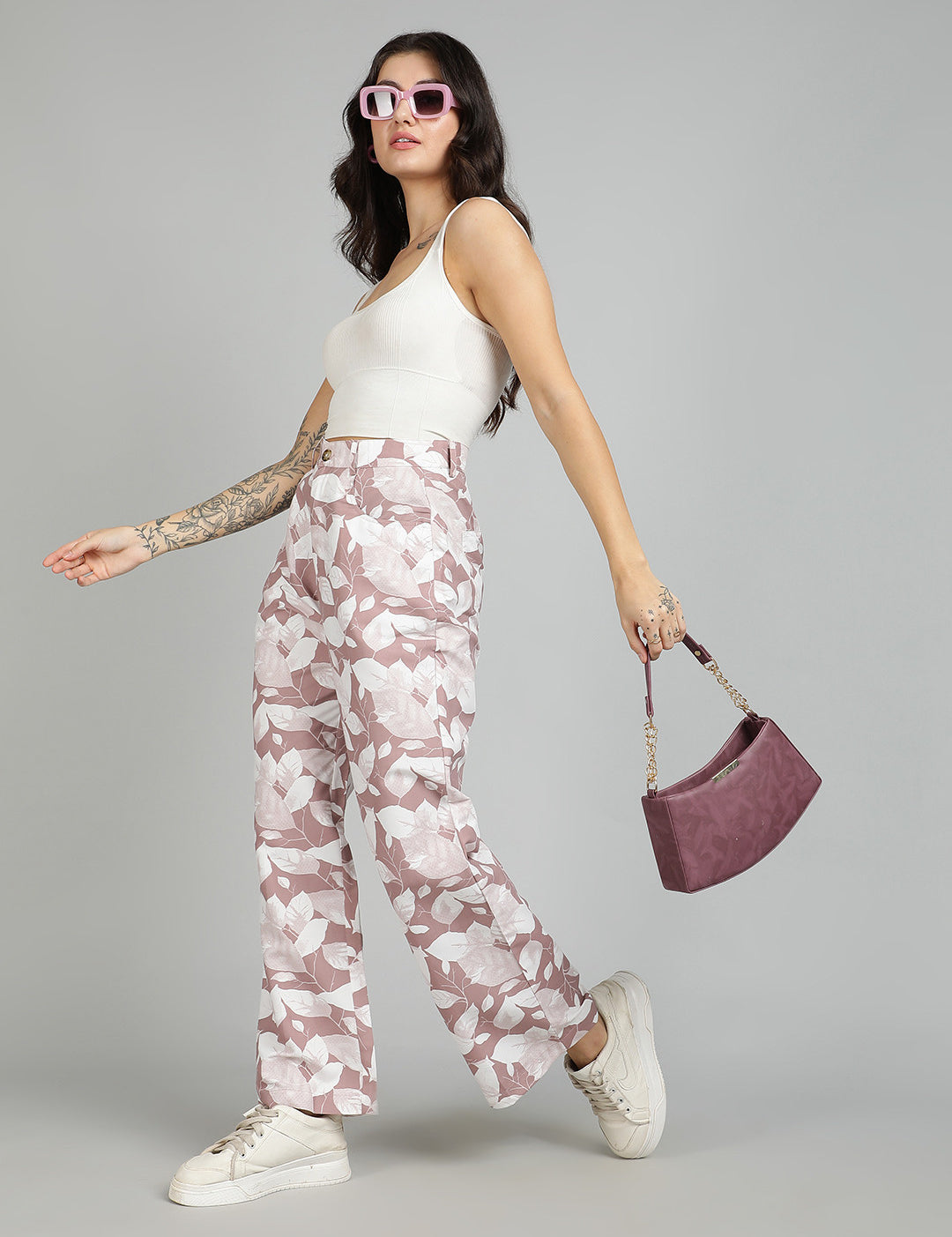 KOTTY Regular Fit Women Multicolor Trousers 