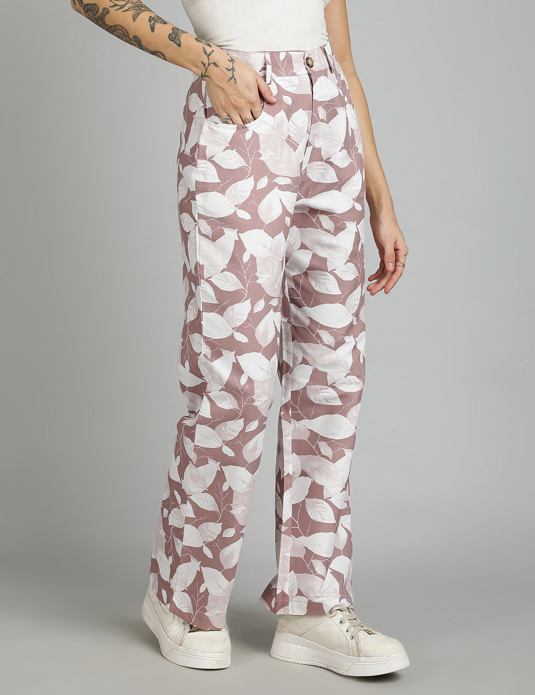 KOTTY Regular Fit Women Multicolor Trousers 