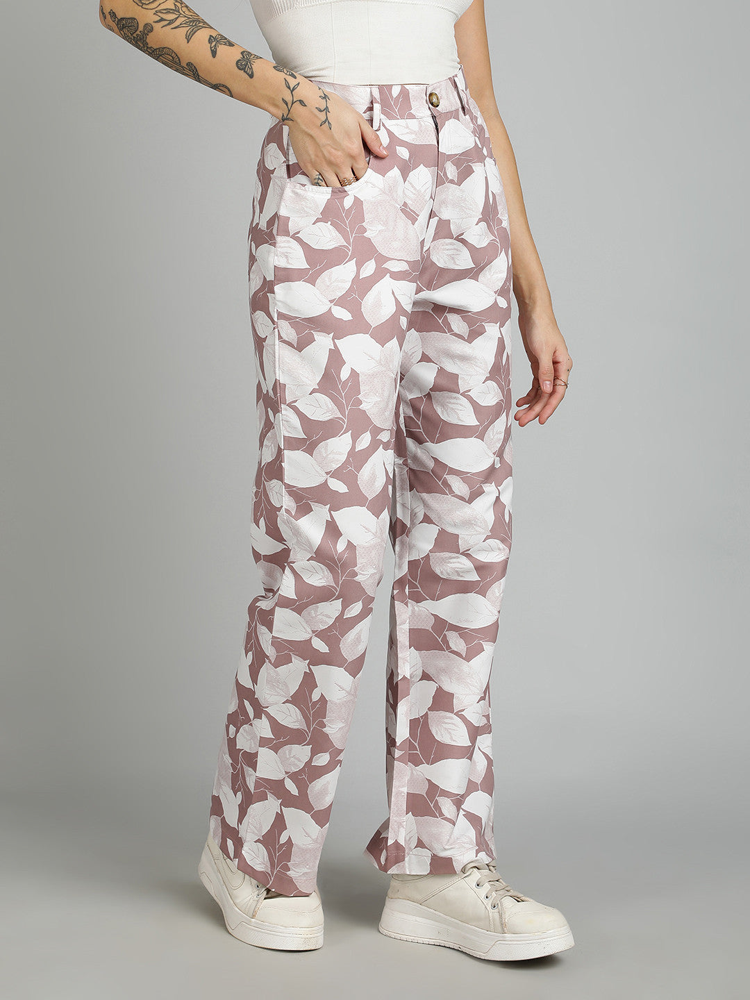 KOTTY Regular Fit Women Multicolor Trousers 