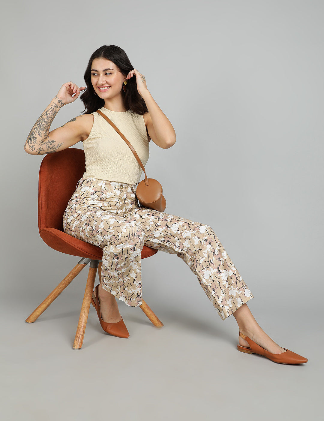KOTTY Regular Fit Women Multicolor Trousers 