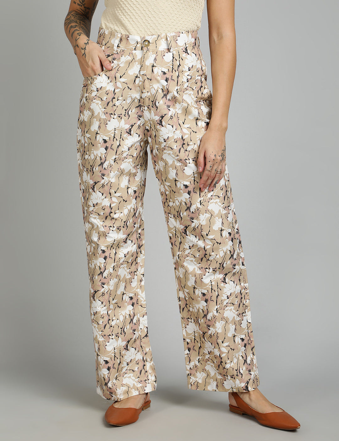 KOTTY Regular Fit Women Multicolor Trousers 
