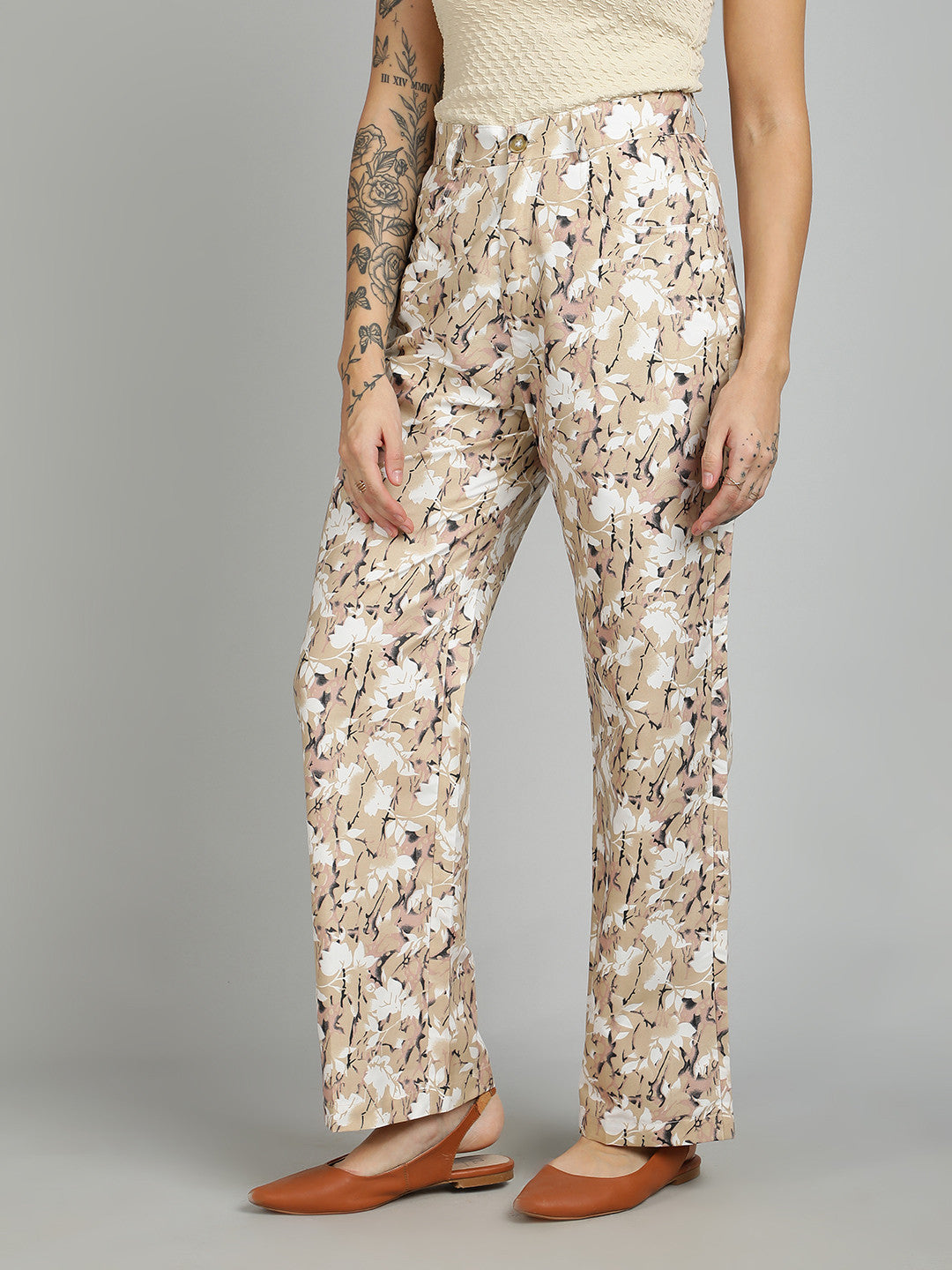 KOTTY Regular Fit Women Multicolor Trousers 