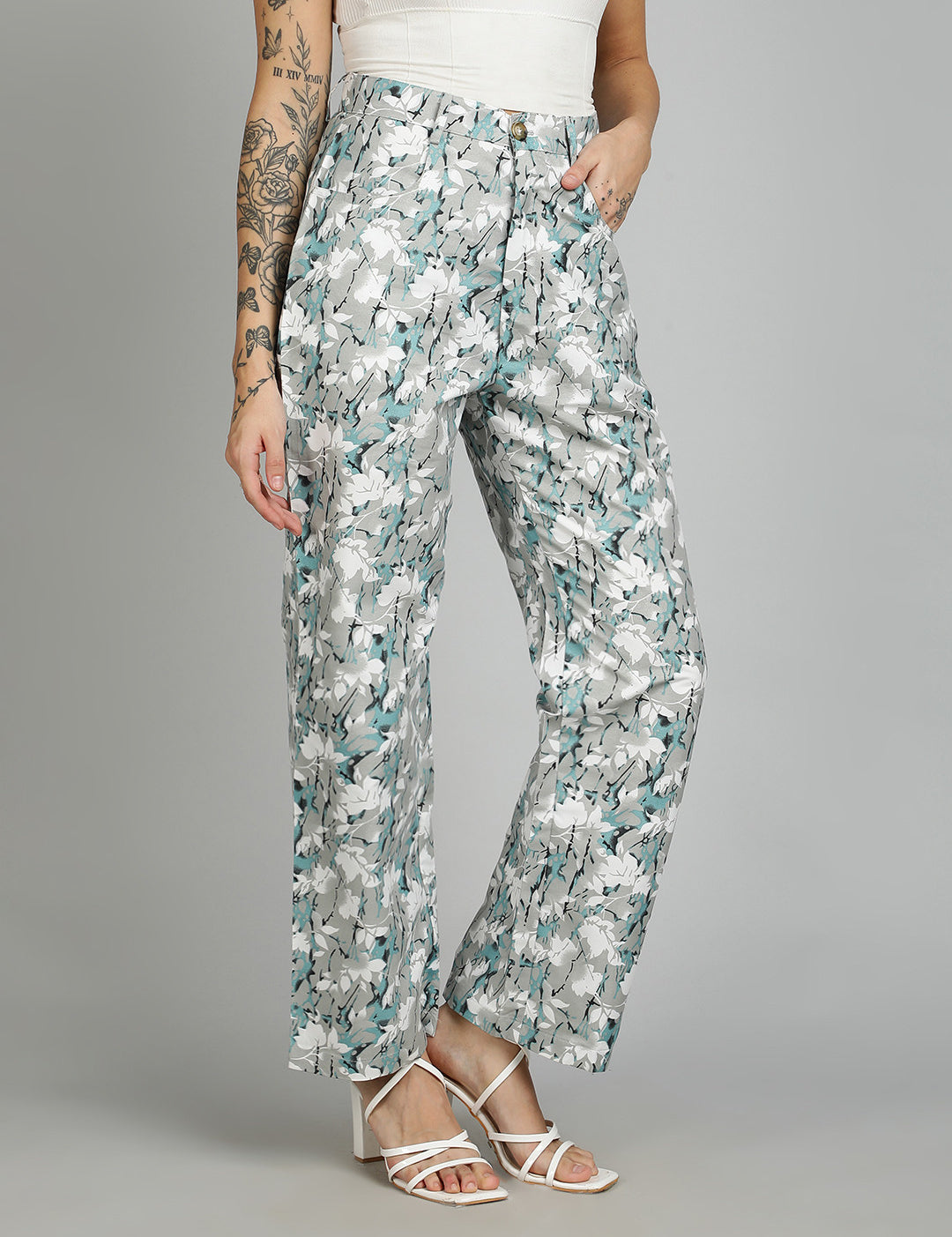 KOTTY Regular Fit Women Multicolor Trousers 