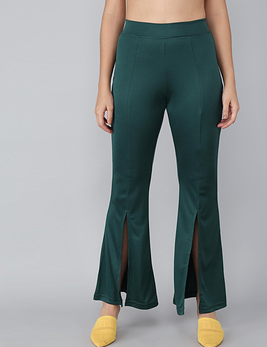 KOTTY Womens Solid Attractive High Rise Pant