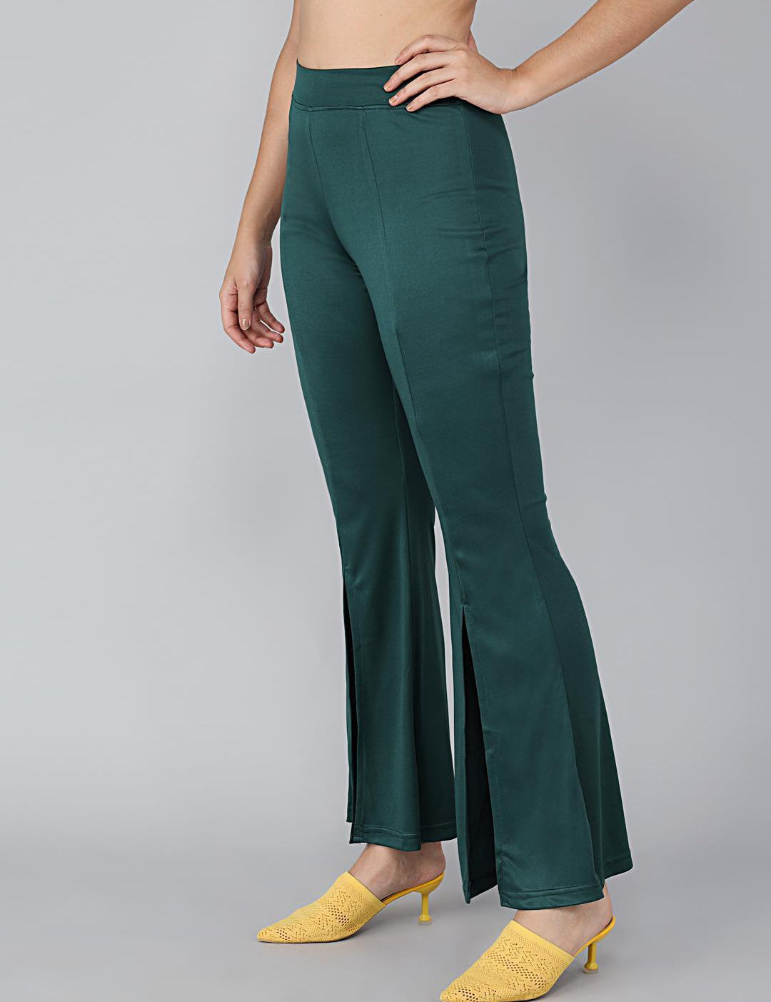 KOTTY Womens Solid Attractive High Rise Pant