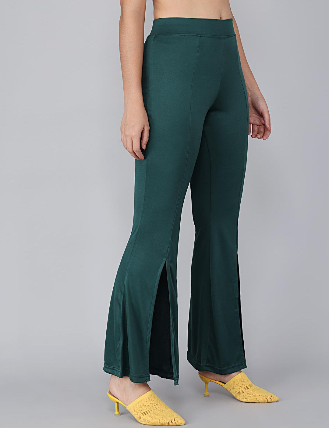 KOTTY Womens Solid Attractive High Rise Pant