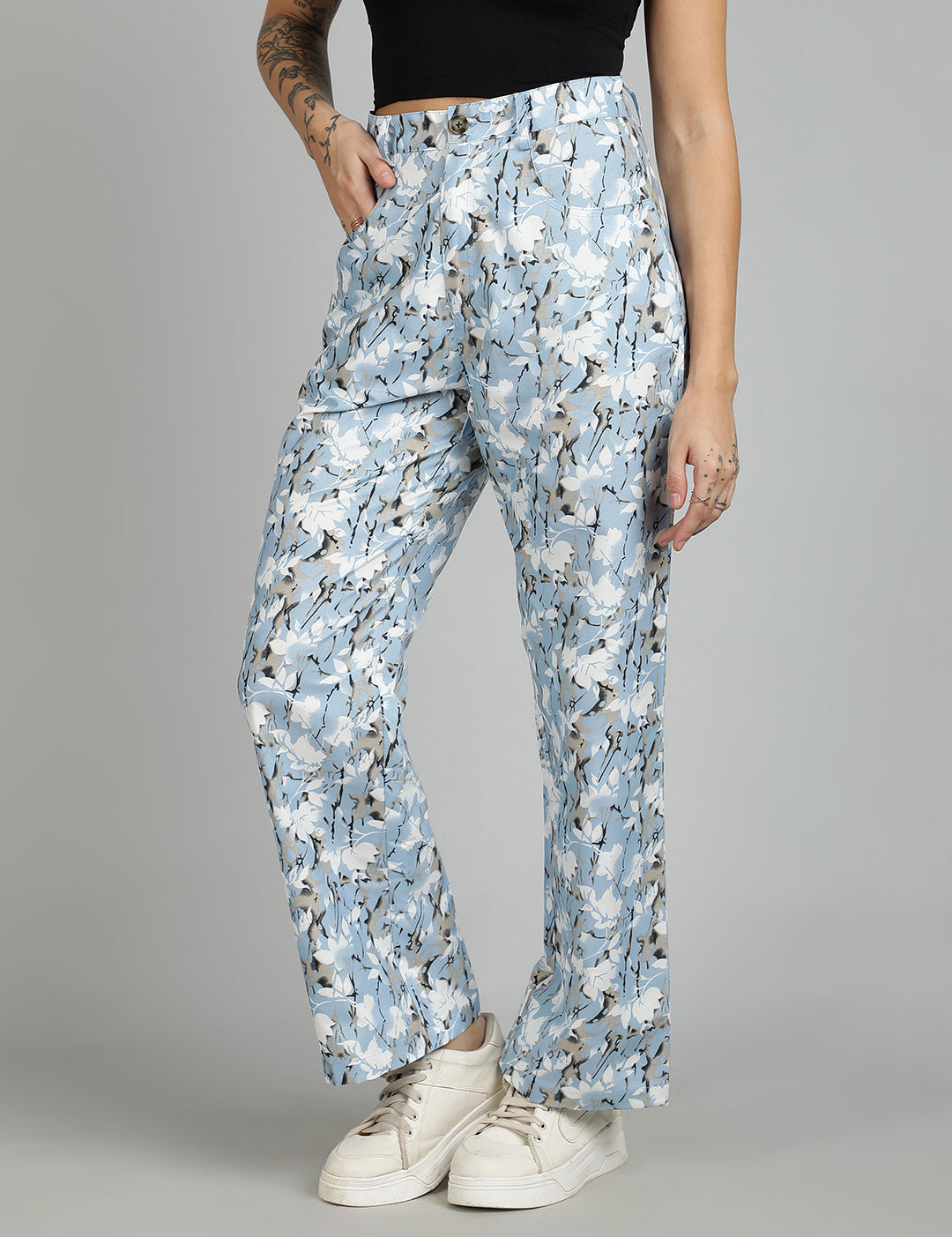 KOTTY Regular Fit Women Multicolor Trousers 