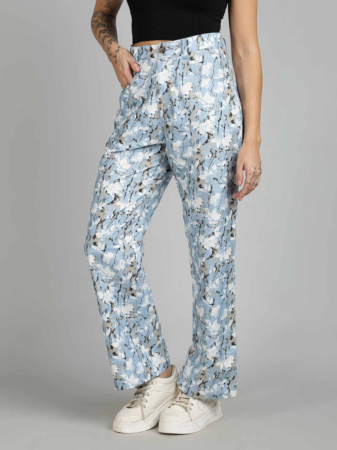 KOTTY Regular Fit Women Multicolor Trousers 