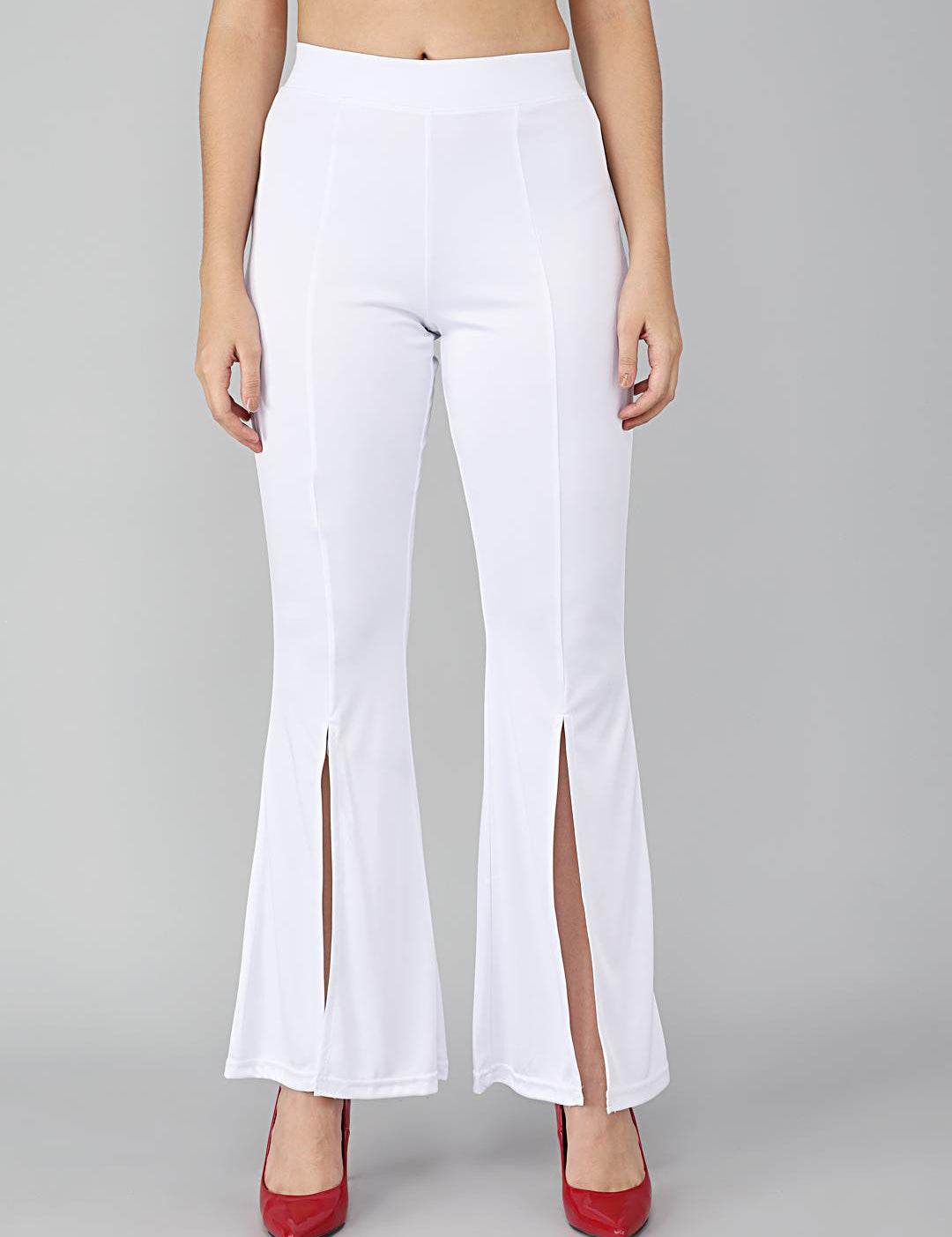 KOTTY Womens Solid Attractive High Rise Pant