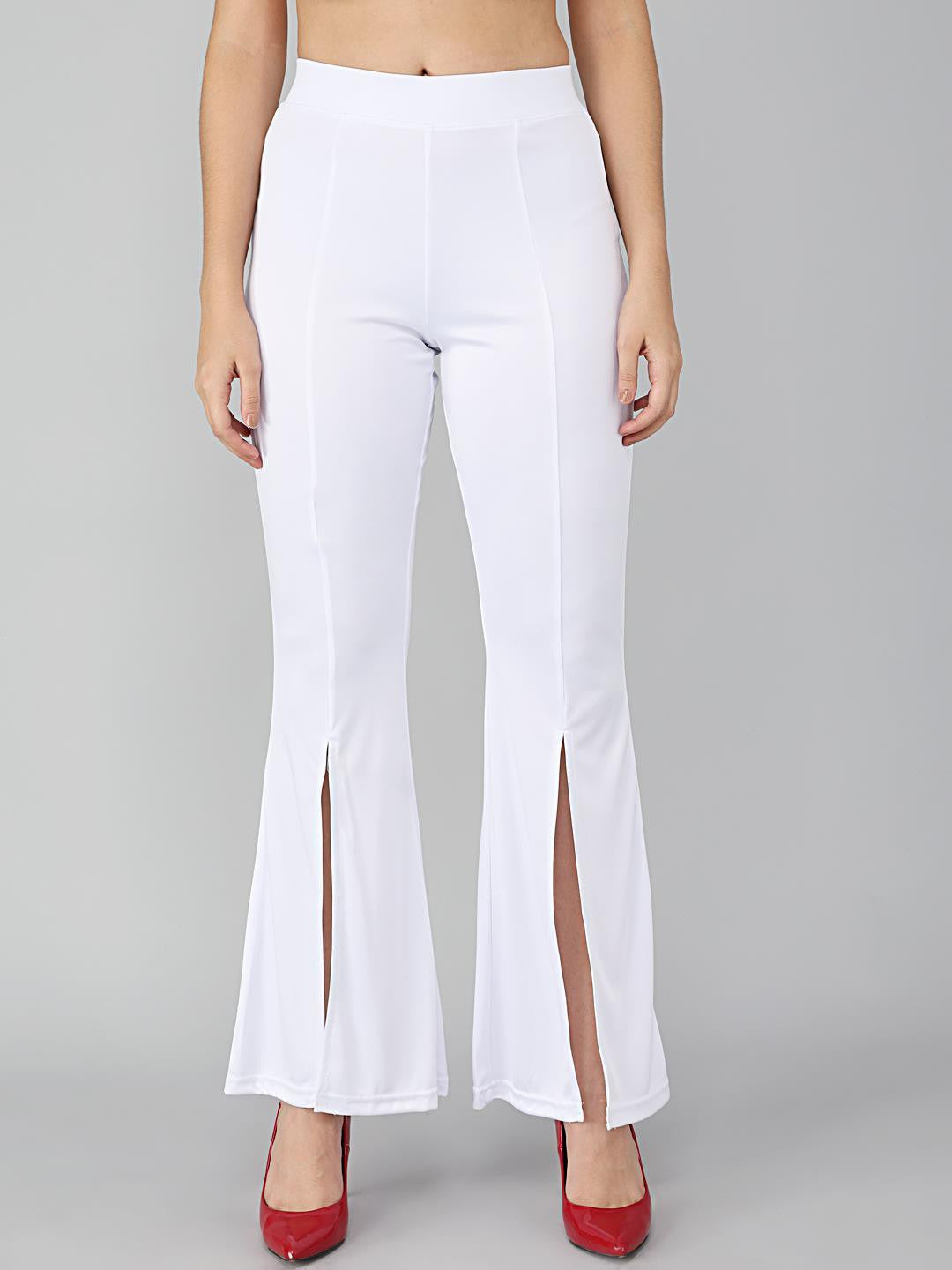 KOTTY Womens Solid Attractive High Rise Pant