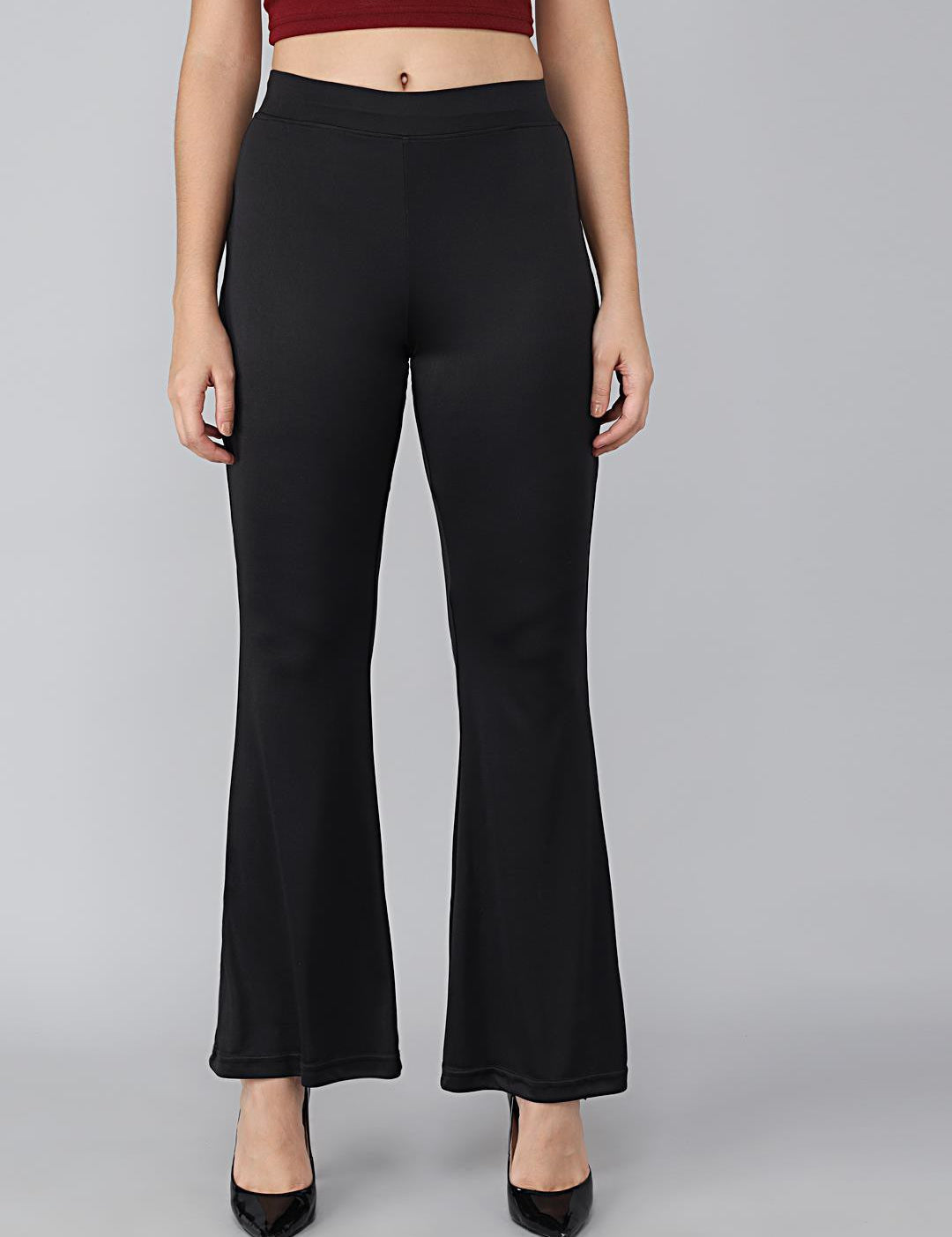 KOTTY Womens Solid Attractive High Rise Pant
