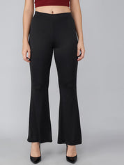 KOTTY Womens Solid Attractive High Rise Pant