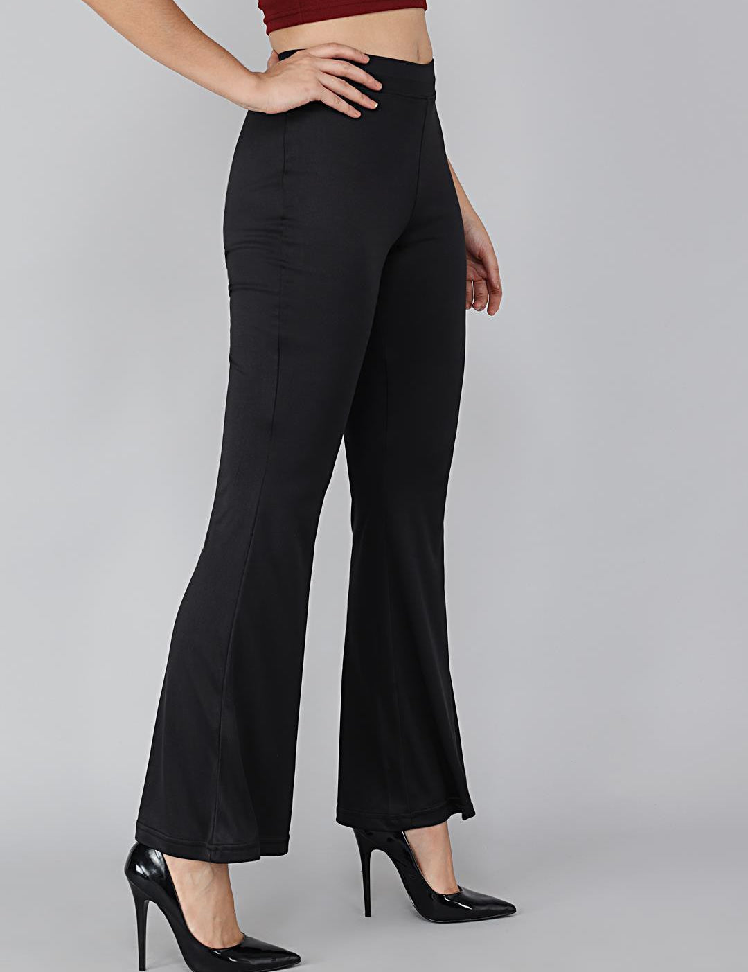 KOTTY Womens Solid Attractive High Rise Pant