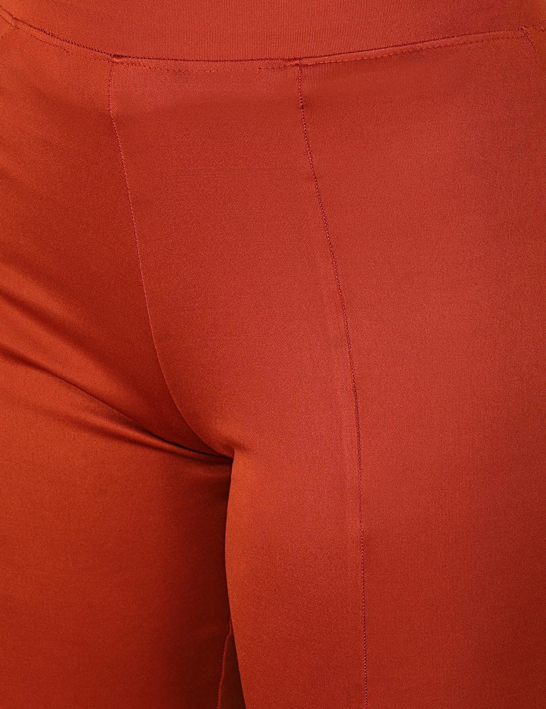 KOTTY Flared Women Orange Trousers 