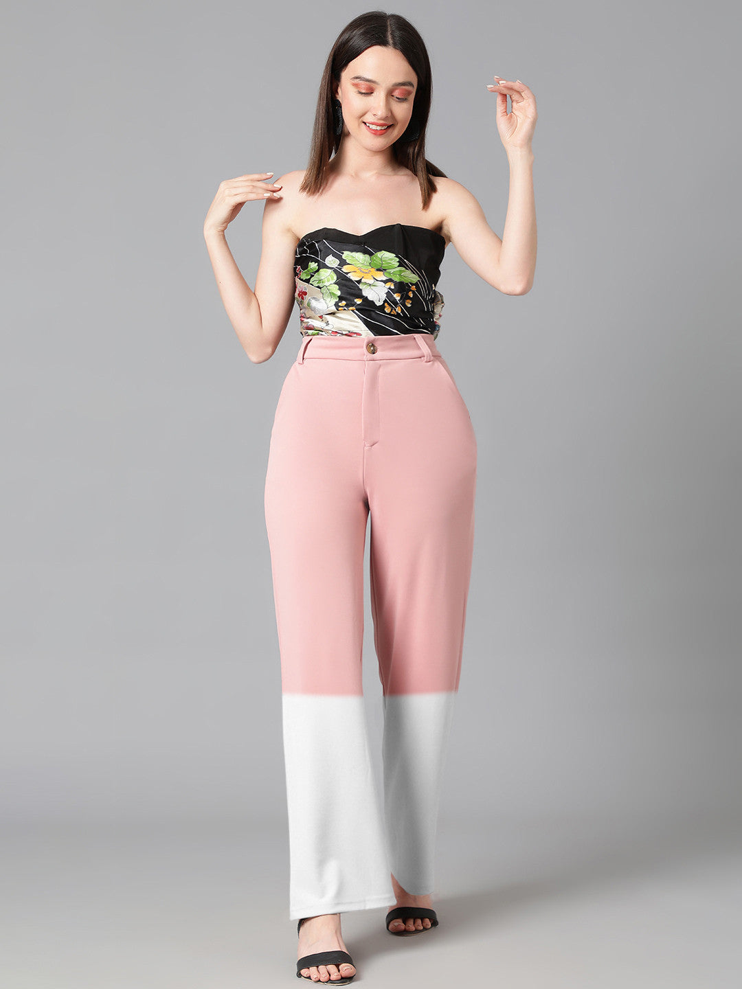 KOTTY Regular Fit Women Multicolor Trousers 