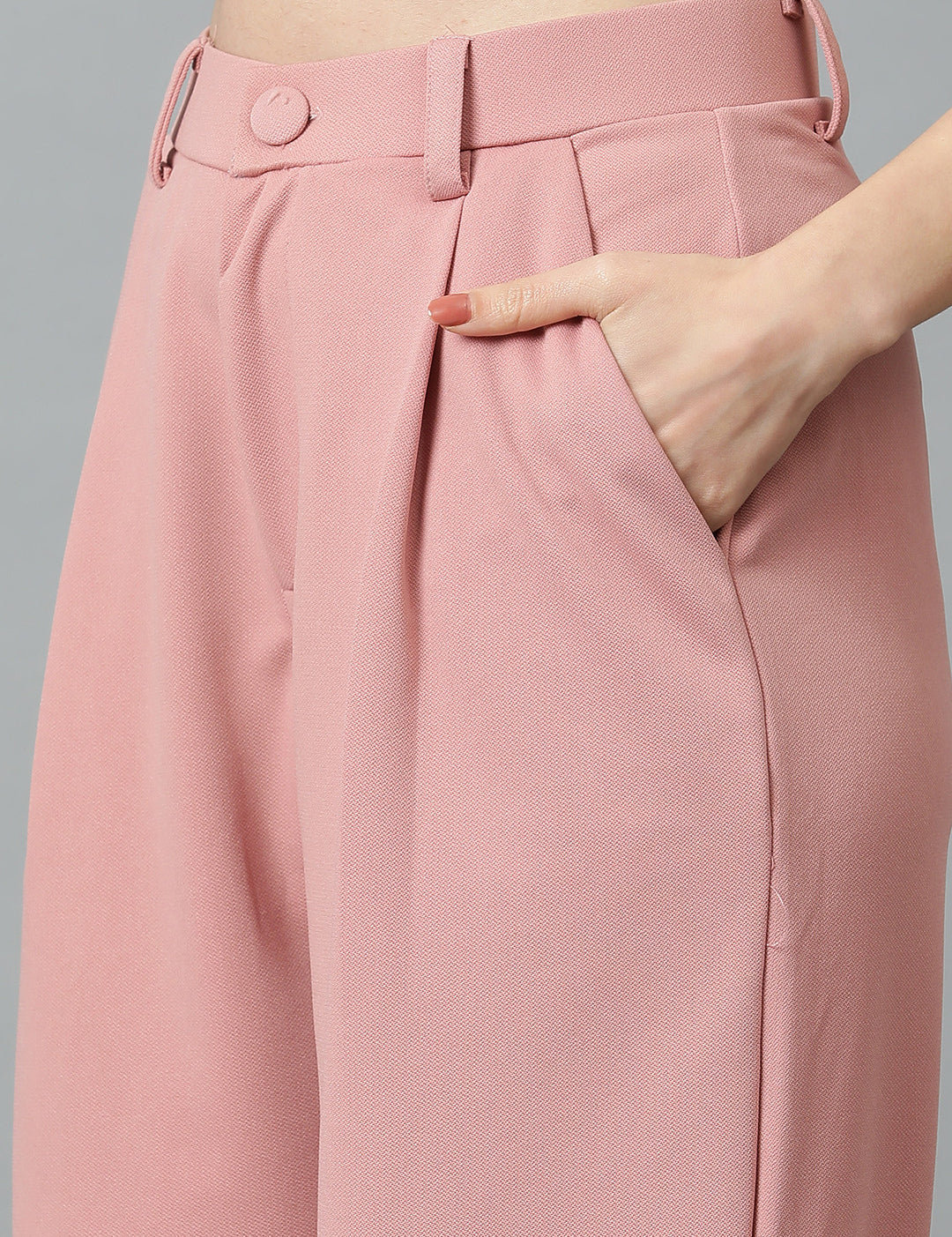 KOTTY Regular Fit Women Pink, Black Trousers 