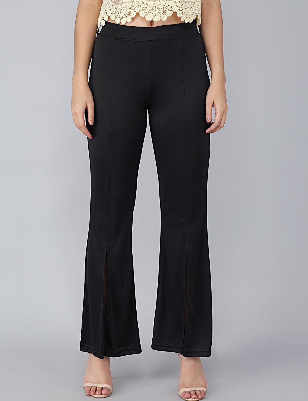 KOTTY Womens Solid Attractive High Rise Pant