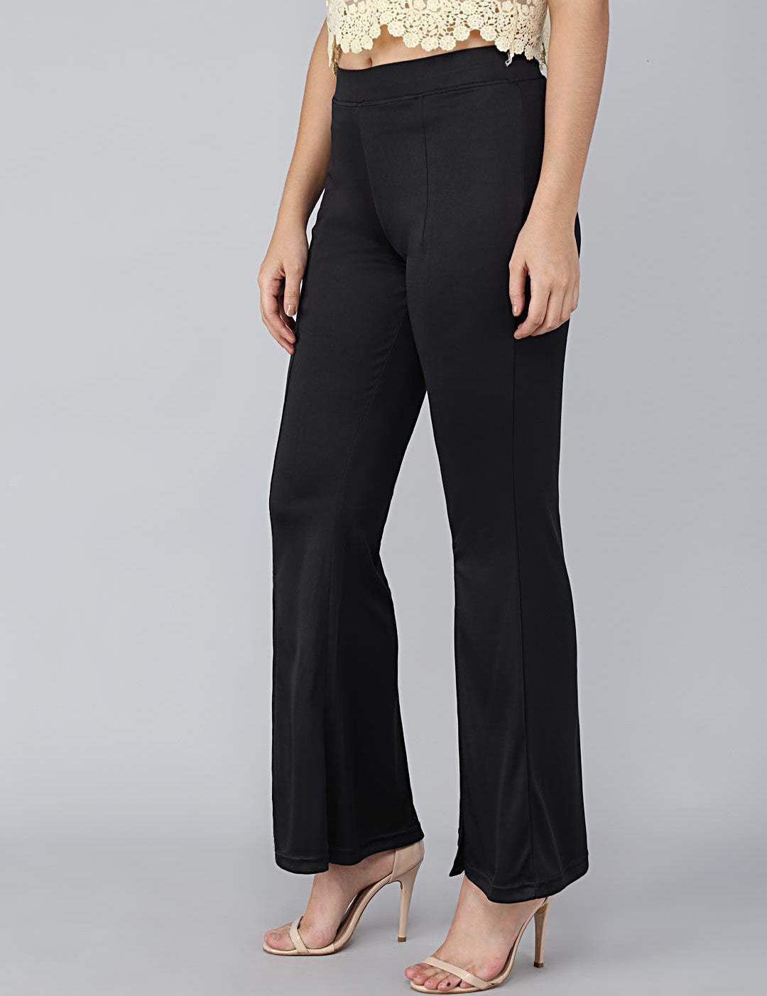 KOTTY Womens Solid Attractive High Rise Pant