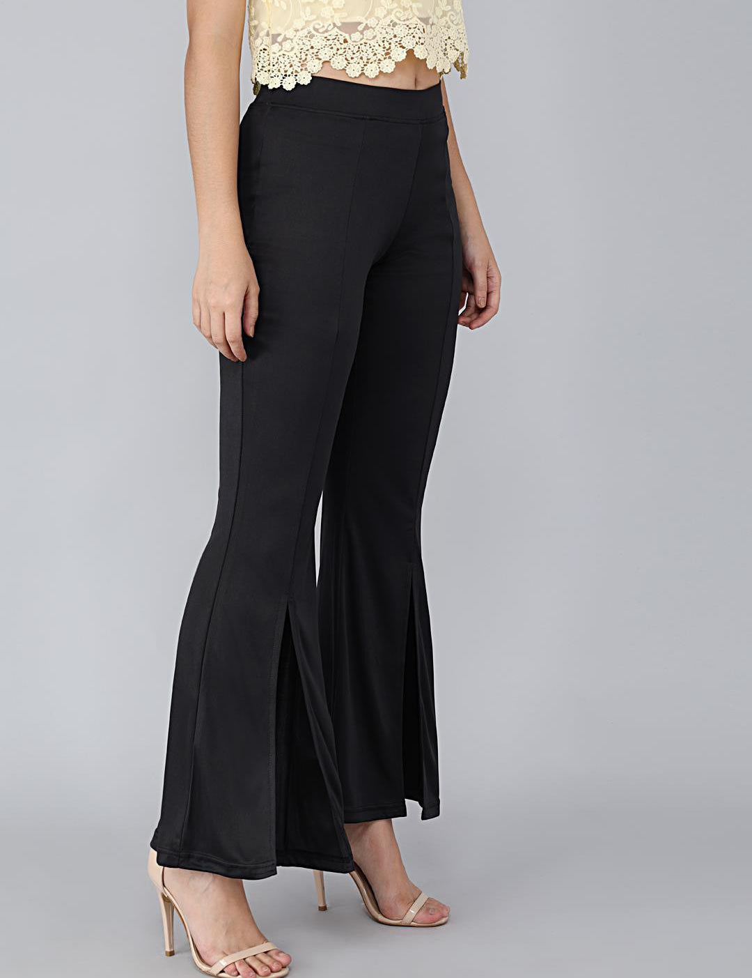 KOTTY Womens Solid Attractive High Rise Pant