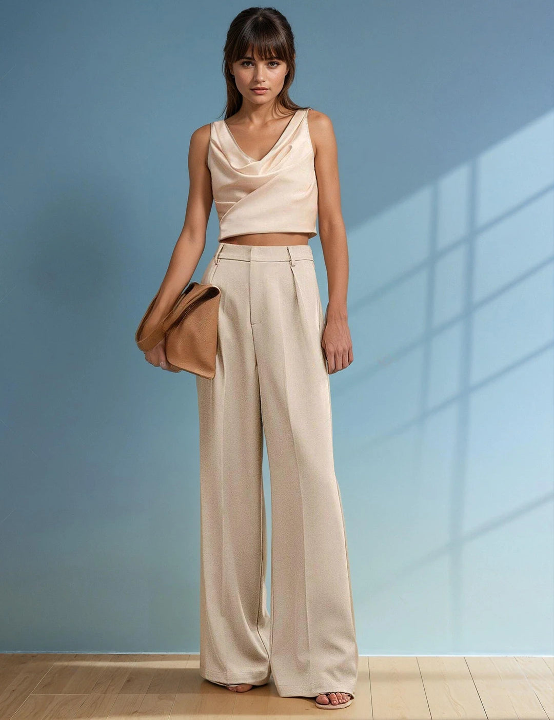 KOTTY Straight Fit Women Beige Trousers 